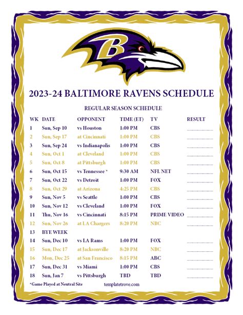 ravens schedule espn|baltimore ravens schedule 2024 espn.